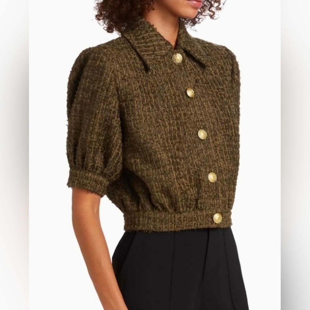 NWOT L'AGENCE Pine Cove Tweed Jacket Size 2 - Picture 4 of 5